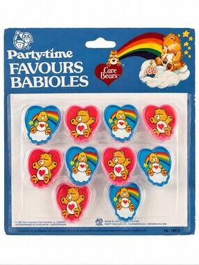 Vintage 1983 Care Bears Party Favours Sealed Collectible Set